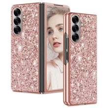 Load image into Gallery viewer, Gotivi Z Fold 7 Case Glitter Galaxy Z Fold 7 Slim Sparkle Diamond TPU Bumper Full Body Shockproof Protection for Samsung Galaxy Z Fold 7 Phone Case Women Girls Soft Cover 5G/8.0" (Rose Gold), Rosegold_1
