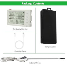 Load image into Gallery viewer, GOYERRNES Air Quality Detector &amp; Meat Thermometer with Long Probe, HCHO, TVOC, Humidity, time, and Ambient Temperature Monitor, Kitchen Timer, Cooking Food Instant Read for Smoker Kitchen_6006
