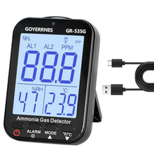 Load image into Gallery viewer, GOYERRNES Ammonia Gas Meter Detector, NH3 Gas Monitor Sensor with Range 0-100 ppm, Portable Air Quality Detector Meter for Farm, Poultry, Pig &amp; Livestock (Rechargeable)_1
