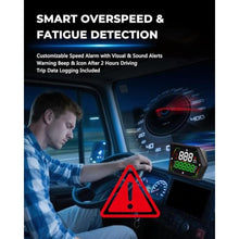Load image into Gallery viewer, GPS Heads Up Display for Cars HUD, Real-Time Digital Gauge Speedometer, Upgraded 4" Large-Screen, 3-Level Speed Alerts &amp; Fatigue Warning Suitable for All Vehicles, Black_796
