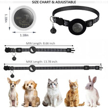 Load image into Gallery viewer, GPS Tracker for Cats, Mini GPS Pet Tracker with Collar, IPX8 Waterproof Cat Trackers Collar,No Monthly Fee,Work with Apple Find My(iOS Only),Smart Trackers for Pets-Black-4_588
