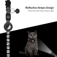 Load image into Gallery viewer, GPS Tracker for Cats, Mini GPS Pet Tracker with Collar, IPX8 Waterproof Cat Trackers Collar,No Monthly Fee,Work with Apple Find My(iOS Only),Smart Trackers for Pets-Black-4_589
