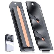 Load image into Gallery viewer, GRAUGEAR PS5 Pro/PS5 Slim M.2 SSD Heatsink with Heatpipe, Integrated Copper Heatpipe and Aluminum Fins for High-Efficiency Cooling, Compatible with NVMe SSD Upgrade for PlayStation 5, SpaceGrey_1

