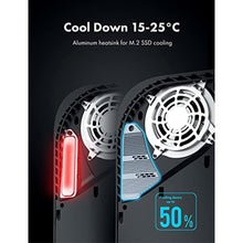 Load image into Gallery viewer, GRAUGEAR PS5 SSD Heatsink Cover, M.2 NVMe PS5 Heatsink, Shuttle Shaped Design, Heat Dissipation with Heat Pipe Cooler and Aluminum Fin for NVMe M2 PCIe 4.0 [G-PS5HS04] (PS5), Silver_7727
