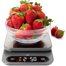 Load image into Gallery viewer, Greater Goods Digital Food Scale for Kitchen &amp; Baking, 10kg/22lb High-Capacity Weight Scale with 1g Precision, Stainless Steel Platform, Hi-Def LCD, Ideal for Bread, Sourdough &amp; Bulk Cooking, StainlessSteel_1
