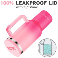 Load image into Gallery viewer, Greatyos 40 oz Tumbler with Handle and Flip Straw Lid - Upgraded Insulated Traveler Tumblers with Lids Straws Vacuum Leak Proof Stainless Steel 40oz Cup Mug Gifts for Men Women Him Her (Pink Sakura), PinkSakura_5867
