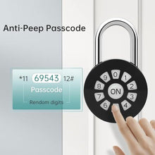 Load image into Gallery viewer, GreatYYT Smart Padlock, Password Lock with APP Control(iOS/Android), Access via Bluetooth &amp; Pin Codes,Suitable for Gym, Locker, Gates, Fence and Storage (Black)_6225
