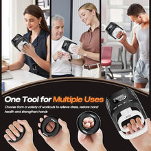 Load image into Gallery viewer, Grip Strength Tester &amp; Trainer 2-in-1 Combo Set-Digital Hand Dynamometer with LCD Display, Max 400lb/180kg Capacity, Resistance Ring with Ergonomic Design for Sports, Gym, Home &amp; Rehab, Black_187
