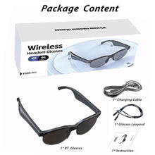 Load image into Gallery viewer, Grofulor Smart Glasses, Polarized Bluetooth Sunglasses with Built-in Audio Mic &amp; Speakers Open Ear, UV Protection and Voice Control, wireless bluetooth sunglasses for men women, Blackgray_2540
