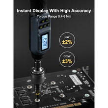 Load image into Gallery viewer, GROWNEER Upgraded Digital Torque Screwdriver, 3.5-70.8 In-lbs/0.4-8 Nm, 1/4'' Drive Inch Pound Rachet Torque Screwdriver Electrician with Buzzer &amp; LED Indicator, Torque Wrench Screwdriver Set, UpgradedRachetTorqueScrewdriver_20
