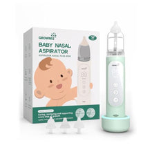 Load image into Gallery viewer, GROWNSY Nasal Aspirator for Baby, Upgraded 5 Suction Levels Baby Nose Sucker, IPX7 Waterproof Electric Nose Suction for Baby, Booger Sucker for Toddlers with Music &amp; Light Functions (Green)_1
