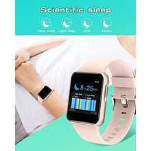 Load image into Gallery viewer, GRV Smart Watch for Men Women, Smartwatch for iOS and Android Phones Personalized Watch Faces IP68 Waterproof, Fitness Tracker with Heart Rate/Blood Oxygen/Sleep Monitor Steps Calories Tracker (Pink), ScreenPink_1534
