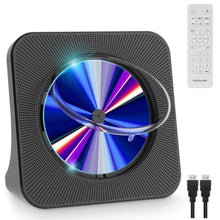 Load image into Gallery viewer, Gueray DVD Player for TV All Region Free Desktop DVD/CD Player for Home with Bluetooth Speakers Display Alarm Clock FM Radio with CD Player USB Card Playback Include Remote Control, HDMI &amp; AV Cable_1

