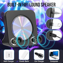 Load image into Gallery viewer, Gueray DVD Player for TV All Region Free Desktop DVD/CD Player for Home with Bluetooth Speakers Display Alarm Clock FM Radio with CD Player USB Card Playback Include Remote Control, HDMI &amp; AV Cable_1927

