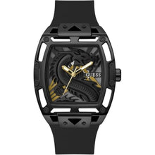 Load image into Gallery viewer, GUESS Black Analog Silicon Watch, BlackBlackGold_1
