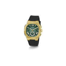 Load image into Gallery viewer, Guess Men's 42mm Watch - Black Strap Green Dial Gold Tone Case_1865
