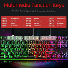 Load image into Gallery viewer, Guiheng Wired Crack Rainbow Gaming Keyboard and Mouse Combo, 104 Keys Light Up Mechanical Feeling Computer Keyboard, Wired Gaming Keyboard and Mouse for PC MAC Xbox Gamer(Black)_6182
