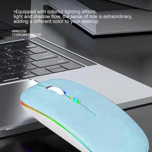 Load image into Gallery viewer, Guiheng Wireless Bluetooth Mouse,LED Dual Mode Rechargeable Silent Slim Laptop Mouse,Portable(BT5.2+USB Receiver) Dual Mode Computer Mice,for Laptop,Desktop Computer,ipad Tablet,Phone,TV (Blue)_6148
