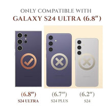 Load image into Gallery viewer, GVIEWIN for Samsung Galaxy S24 Ultra Case, [Slide Camera Cover &amp; Built-in HD Screen Protector] [2 Front Frames] Shockproof Military Grade Protective Marble Phone Case for S24 Ultra 6.8"(Quicksand), AQuicksandPurple_7647
