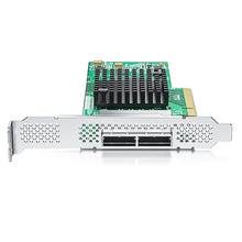 Load image into Gallery viewer, H!Fiber 6G External PCIe Controller Card, SAS/SATA HBA Host Bus Adapter, SAS 2008 Chip, PCIE X8, 2X SFF-8088 Ports,Same as 9200-8E_357
