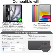 Load image into Gallery viewer, H HOLIMET Case for iPad Air 11 inch 2026 M4/M3/M2 (2025/2024)/iPad Air 5th Generation 2022/iPad Air 4th Generation 2020 10.9" with Pencil Holder Soft Back Shockproof Protective Cover Vegan Leather_2296
