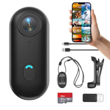 Load image into Gallery viewer, H7 64GB 1080P Thumb Action Camera, Mini Body Cameras with Magnetic Lanyard, KgBlackbasic_1
