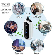 Load image into Gallery viewer, HAIEGACR Pro Wearable Air Necklace, Personal Air Necklace Around The Neck, Travel Size Air Necklace, Personal Air Purifier,with 1200M Ions/cm for Office,Outdoor,Travel, White_5972
