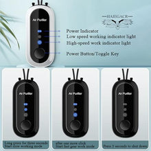 Load image into Gallery viewer, HAIEGACR Pro Wearable Air Necklace, Personal Air Necklace Around The Neck, Travel Size Air Necklace, Personal Air Purifier,with 1200M Ions/cm for Office,Outdoor,Travel, White_5973
