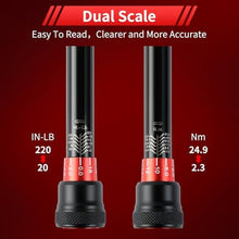 Load image into Gallery viewer, Hairich 1/4-Inch Torque Wrench, Dual-direction Small Torque Wrench 20-220in.lb/2.3-24.9Nm, 72 tooth High Precision Professional with Dual Range Scales, Blackred_6667
