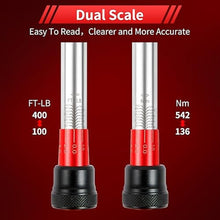 Load image into Gallery viewer, Hairich 3/4-Inch Torque Wrench, Dual-Direction Adjustable 60 tooth 100-400ft.lb/136-542Nm, Professional Torque Wrench, for Maintenance Tool and Product Assembly, Blackred_6686
