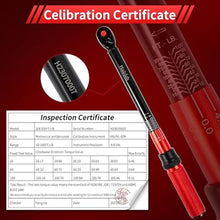 Load image into Gallery viewer, Hairich 3/8-Inch Torque Wrench, Dual-direction Torque Wrenches 10-100ft.lb/13.6-135.6Nm, 72-Tooth Dual Range Scales Torque Wrench with Quick Release Reversible Head, Blackred_6724

