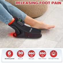 Load image into Gallery viewer, HAIYUE Red Light Therapy Wrap for Feet, Infrared Light Therapy for Ankle, 6000mAh Battery Portable Adjustable Cordless Red Light Pad for Foot Joint Muscle Comfort, 660nm &amp; 850nm, Black_1768

