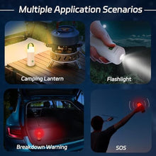 Load image into Gallery viewer, HALOSTORMS Camping Lantern, 350 Hours Running Time Rechargeable Lantern, 3200mAh Lantern Flashlight with 4 Modes, Waterproof Tent Light for Hiking, Emergency, Power Outages (Green 1PK)_2
