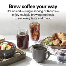 Load image into Gallery viewer, Hamilton Beach Home Barista 7-in-1 Small Coffee Maker with Seven Ways to Brew, 6 Cup Carafe, Drip, Single Serve, French Press, Pour Over, Cold Brew, Easy-Fill Reservoir, Black (46251)_200
