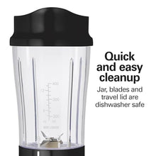 Load image into Gallery viewer, Hamilton Beach Portable Blender for Smoothies With 14 oz. Travel Jar, Black_1378
