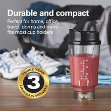 Load image into Gallery viewer, Hamilton Beach Portable Blender for Smoothies With 14 oz. Travel Jar, Black_1379
