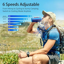 Load image into Gallery viewer, HandFan 10000mAh Portable Neck Fan Rechargeable, 48Hrs Long-Lasted Wearable Personal Fans, Hands Free Necklace Fans, Hanging Cooling Fan for Travel, Hiking, Fishing, Gifts for Women Men, BlackmAh_8494
