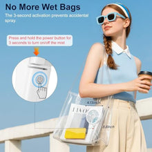 Load image into Gallery viewer, HandFan Upgraded Portable Misting Fan, Handheld Spray Water Mister Fan, USB Rechargeable Personal Mist Fans, Mini Cooling Hand Fans for Summer Beach Travel Concerts, Gifts for Women(White)_8058
