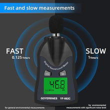 Load image into Gallery viewer, Handheld Decibel Meter, Digital Sound Level Meter 30-130dBA SPL Decibel Monitoring Tester Sound Meter Noise Decibel Reader with Max/Min Hold Data Sensor LCD Backlight Display for Home Factory_6677
