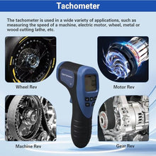 Load image into Gallery viewer, Handheld Digital Laser Tachometer - Non-Contact RPM Meter, Measures 2.5-99,999 RPM, High Precision with LCD Display, Reflective Tape Included, Ideal for Motor Speed and Industrial Use_1381
