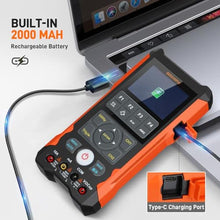 Load image into Gallery viewer, Handheld Oscilloscope Multimeter GOCHIFIX Waveform Generator 3 in 1 Automotive Oscilloscope 2 Channel 80Mhz Bandwidth 200Msps Sampling Rate Signal Generator Digital Oscilloscope Multimeter, BlackOrange_7343
