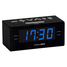 Load image into Gallery viewer, HANNLOMAX HX-144CR Alarm Clock Radio, AM/FM, 1.2 Blue LED Display, BlackblueLed_1
