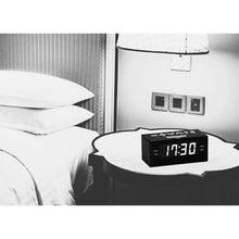 Load image into Gallery viewer, HANNLOMAX HX-144CR Alarm Clock Radio, PLL FM Radio, 1.2 White LED Display, Digital Clock with Dual Alarm, BlackwhiteLed_4893
