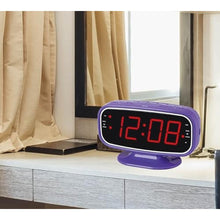 Load image into Gallery viewer, HANNLOMAX HX-153CR Alarm Clock Radio, AM/FM, Bluetooth, USB/SD (Purple)_4909

