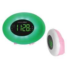 Load image into Gallery viewer, HANNLOMAX HX-162CR Alarm Clock Radio, RGB Color Mood Light (Pink)_1
