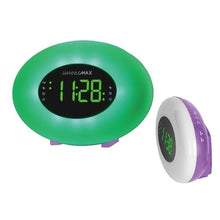 Load image into Gallery viewer, HANNLOMAX HX-162CR Alarm Clock Radio, RGB Color Mood Light (Purple)_1
