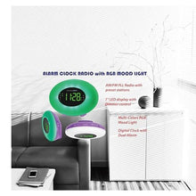 Load image into Gallery viewer, HANNLOMAX HX-162CR Alarm Clock Radio, RGB Color Mood Light (Purple)_4939
