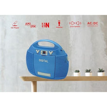 Load image into Gallery viewer, HANNLOMAX HX-327CD CD Boombox with AM/FM Radio (Blue)_4897
