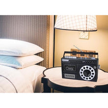 Load image into Gallery viewer, HANNLOMAX HX-601K Portable AM/FM Radio Cassette Recorder with Bluetooth, Records from Built-in Mic or Radio, Headphone Jack, AC/DC Operation. (Black)_5106
