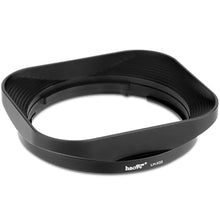 Load image into Gallery viewer, Haoge LH-X33 Lens Hood Metal Square Bayonet for Fujinon XF16-50mm F2.8-4.8 R LM WR,XF33mm F1.4 R WR Lens, Fuji XF 33mm f/1.4 R LM WR Hood Shade, BlackNotwithMetalFrontCap_1
